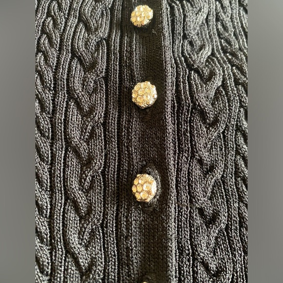 Zara womens crystal rhinestone button fitted sweater cardigan size small - Picture 7 of 9